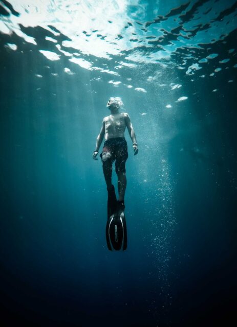 man under the water
